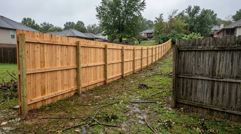 Storm Damage Fence Repair Fayetteville